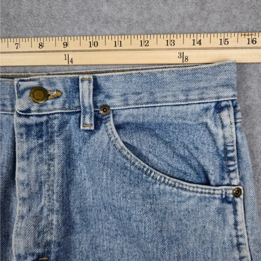 Wrangler Mens 31x32 Rugged Wear Classic Fit Jeans Light Wash Denim